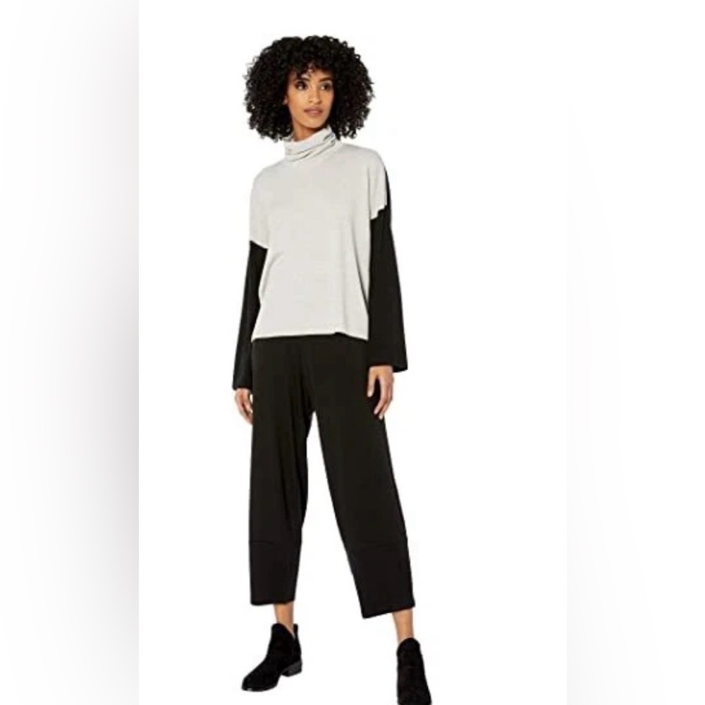 EILEEN FISHER MERINO WOOL TURTLENECK BOX CARDIGAN SWEATER XXS - Picture 2 of 10